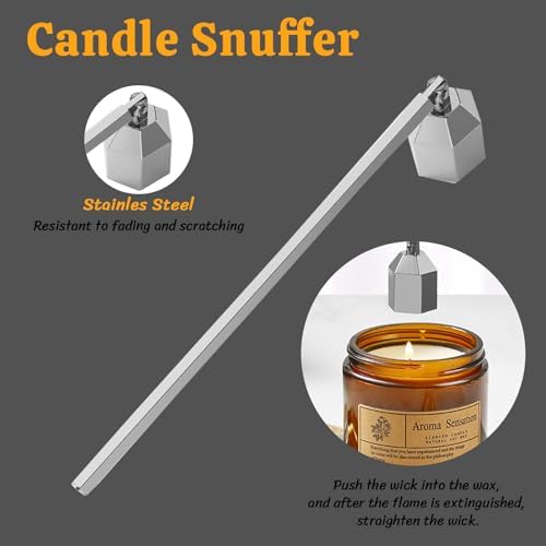 Premium 4 in 1 Candle Accessory Set - Silver
