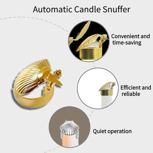 Generic Automatic Candle Snuffer - 4Pcs Silver Metal Shell Extinguisher