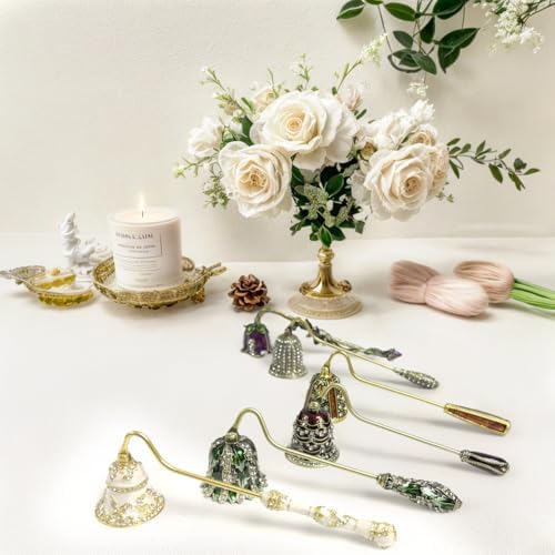 Earssa Candle Snuffer Green Vintage Metal Holder