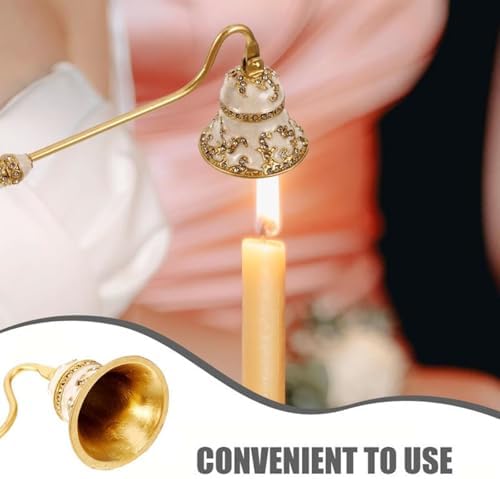 GUDVES Candle Snuffer Decorative Metal Tool - White