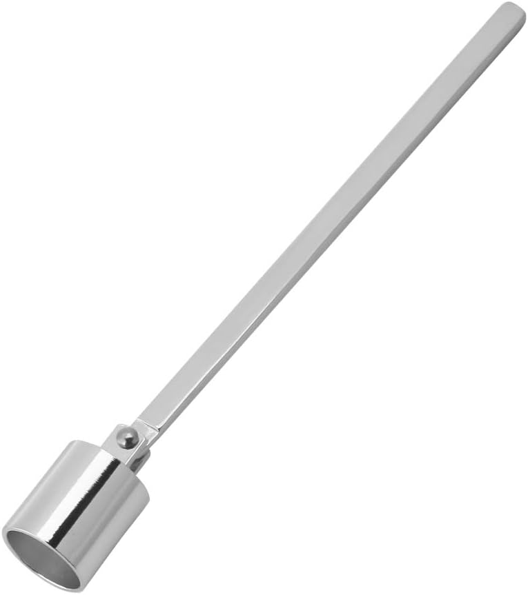 Cyrank Silver Candle Snuffer with Long Handle