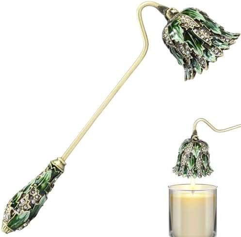 Elegant Green Candle Snuffer with Long Handle