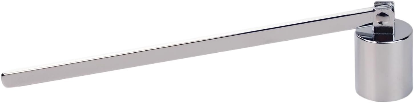 Flylin Candle Snuffer with Long Handle and Silver Finish