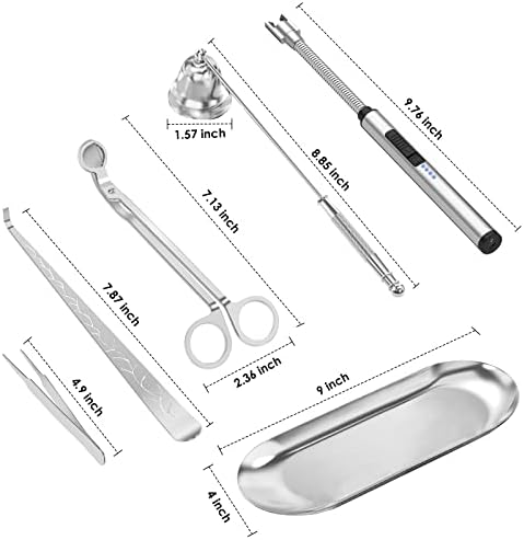 6 in 1 Candle Accessory Set with Rechargeable Lighter
