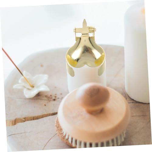 LIFKICH 2pcs Heart Shaped Candle Snuffer Metal Wick Extinguisher