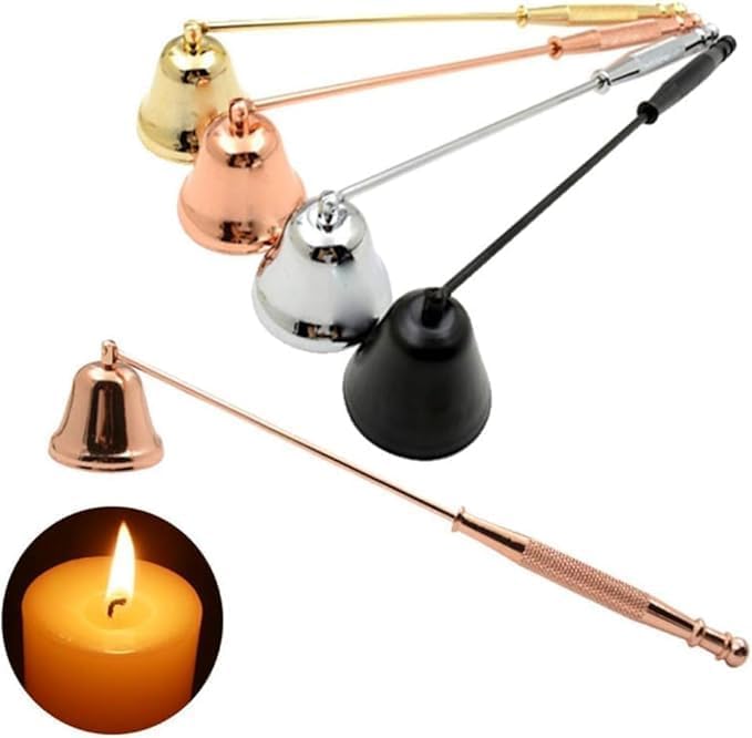 Gold Metal Candle Snuffer with Long Handle