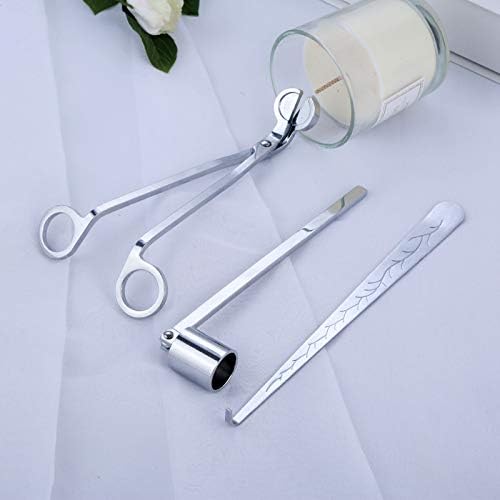 MUXSAM 3 in 1 Candle Accessory Set - Silver