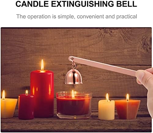 Stainless Steel Candle Snuffer with Long Handle Bell Shape Wick Cover