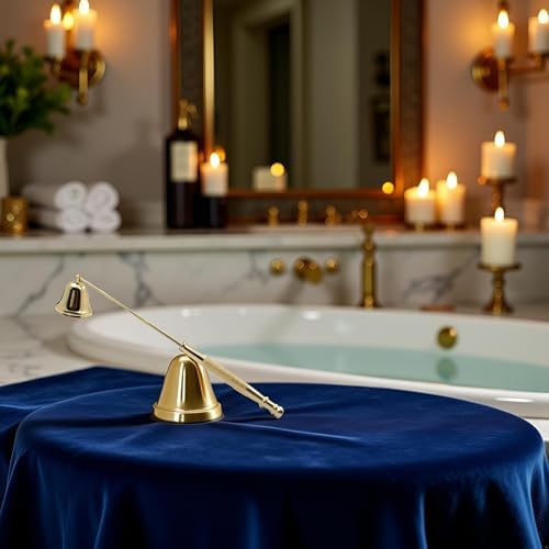 Gold Metal Candle Snuffer with Long Handle 1