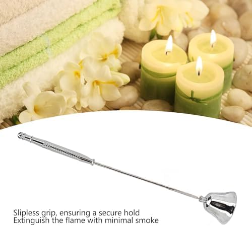 ZJchao Stainless Steel Candle Snuffer with Long Handle - Smokeless and Safe