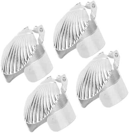 Pretfy 4pcs Universal Candle Snuffer with Automatic Wick Extinguisher - Silver