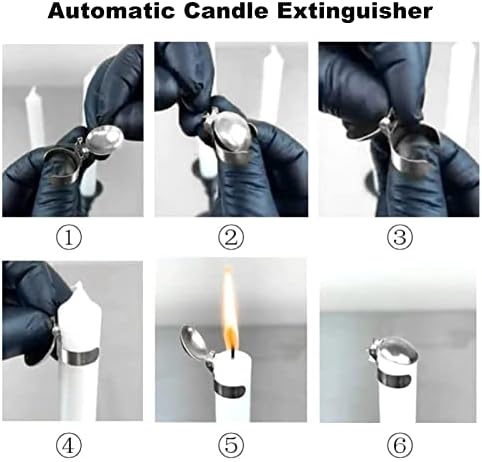 Automatic Candle Snuffer 4Pcs Stainless Steel Flame Extinguisher for Safe Candle Use