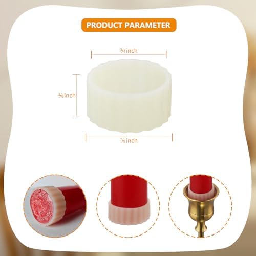 10 Pack Candle Rings for Taper Candles