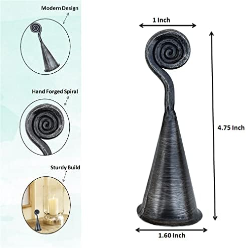 Hand Forged Iron Candle Snuffer with Rotating Bell