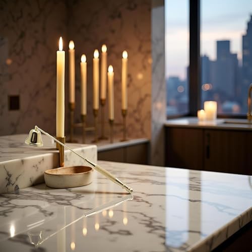 Elegant Gold Metal Candle Snuffer with Long Handle 1