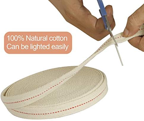 ZOENHOU 1 Inch 33 Feet Cotton Oil Wicks Roll
