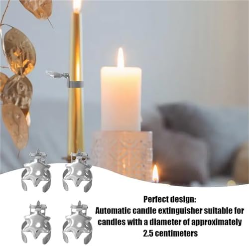 40Pcs Gold Candle Snuffer with Automatic Wick Extinguisher Ring