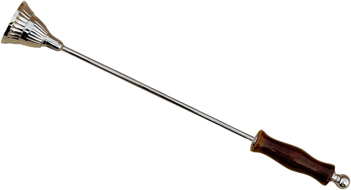 Living Ideas Solid Brass Candle Snuffer with Wooden Handle