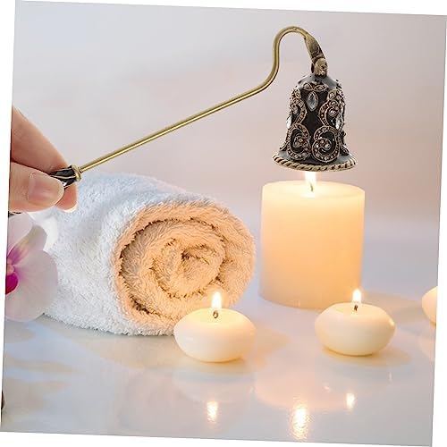 HOOTNEE Rhinestone Flower Candle Snuffer with Long Handle