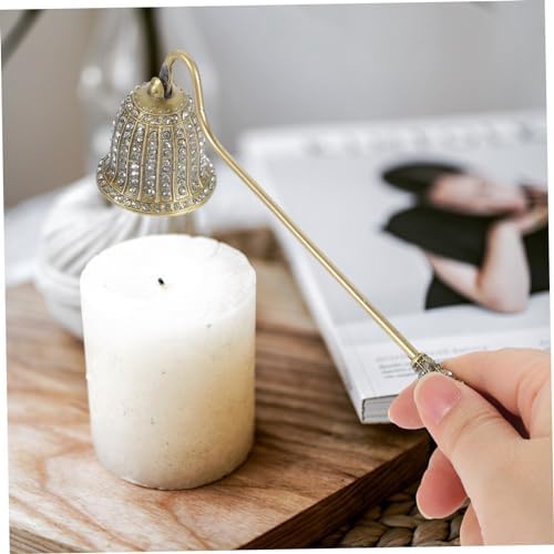 Unique Vintage Candle Snuffer with Rhinestone Inlay