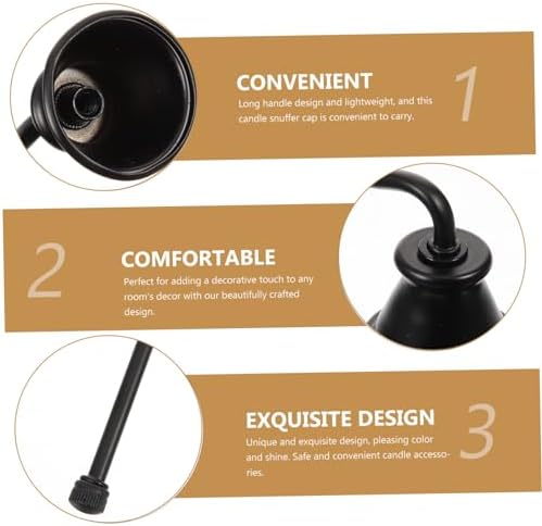RORPOIR Candle Snuffer Cap Long Handle Flame Extinguisher for Safe Candle Use