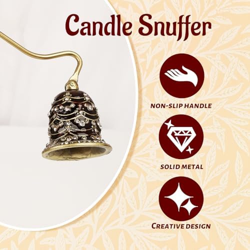 Elegant Royal-Style Candle Snuffer with Pearl Inlay 1