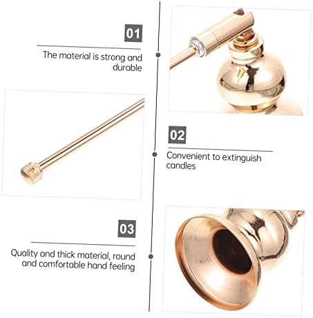 Stobaza 2pcs Long Handle Candle Snuffer Extinguisher for Candles and Aromatherapy