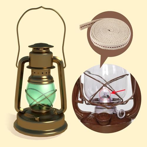 CHTUGEM 1 Roll Oil Lamp Wick 65 Feet 12 Inch Flat Cotton