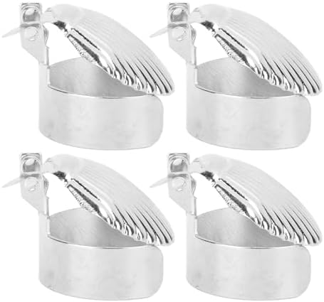 Pretfy 4pcs Universal Candle Snuffer with Automatic Wick Extinguisher - Silver