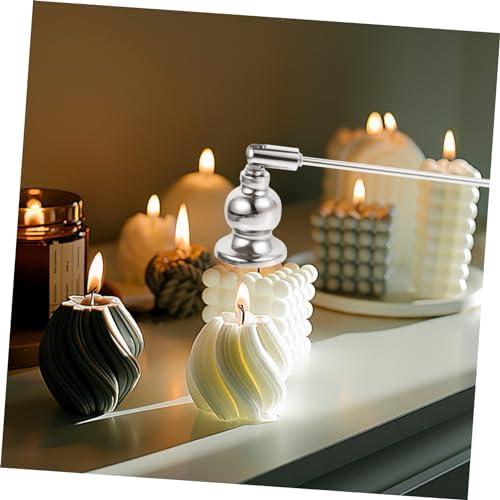 STOBAZA 2pcs Portable Candle Snuffer with Long Handle and Bell Design