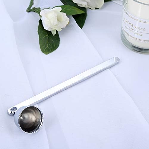MUXSAM 1 Pack Stainless Steel Candle Extinguisher with Bell Snuffer - Silver