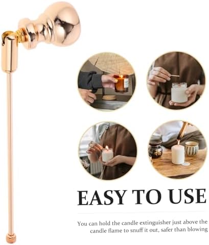 Zerodeko Candle Snuffer with Long Handle Iron Material for Jar Candles