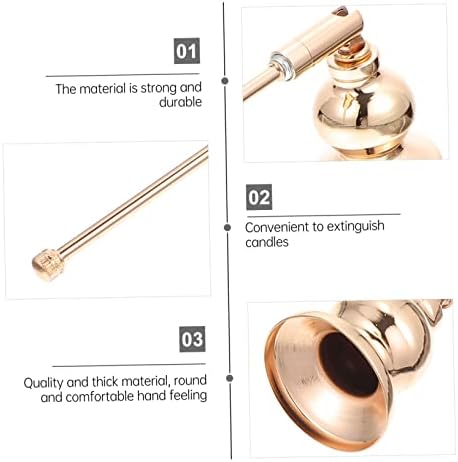 RORPOIR Candle Snuffer Elegant Bell Design Long Handle