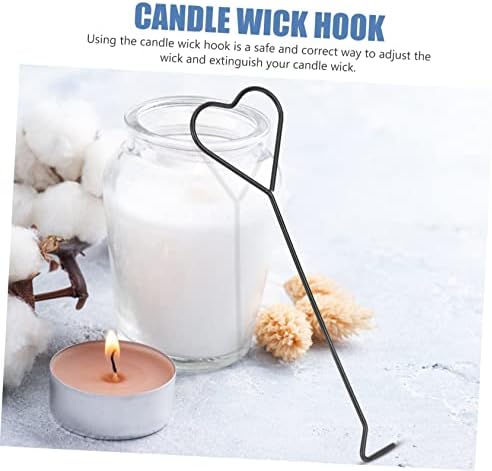 4pcs Iron Candle Wick Hook Set with Heart Design
