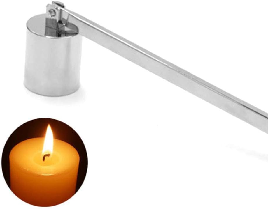 Stainless Steel Candle Snuffer with Long Handle Silver