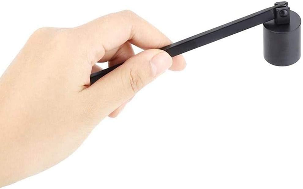 Elegant Black Candle Snuffer with Long Handle