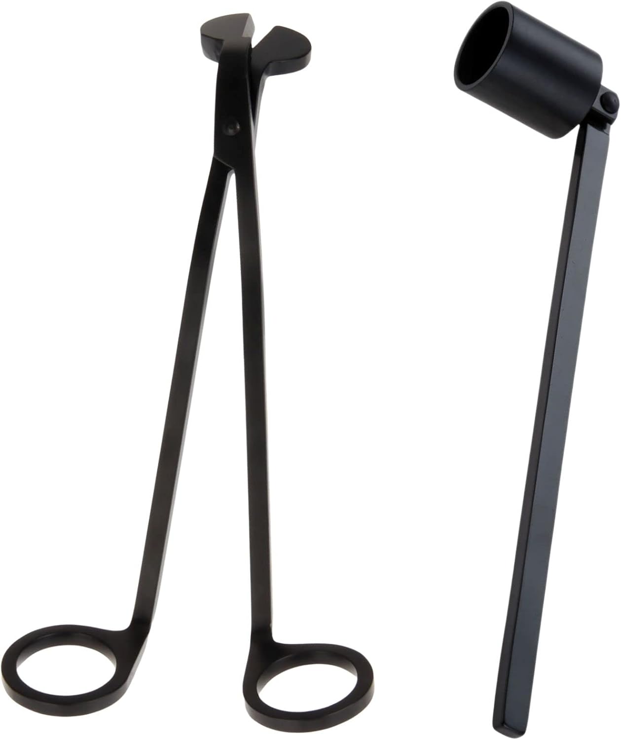 Candle Snuffer and Wick Trimmer Set Long Handle Black