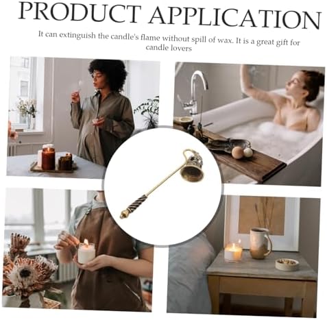 Zerodeko Flower Design Candle Snuffer with Long Handle
