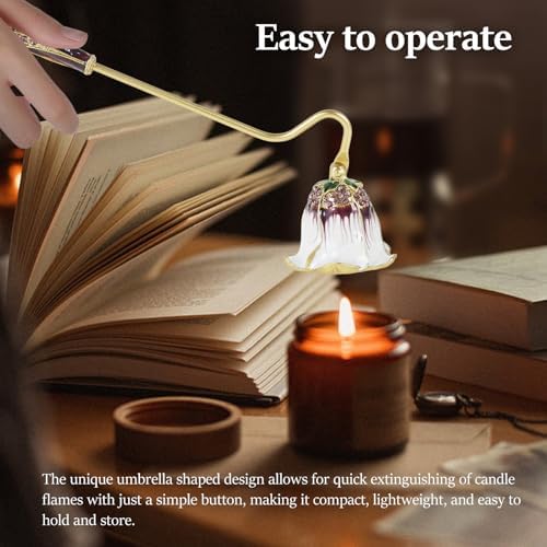 Purple Metal Candle Snuffer with Rotatable Handle