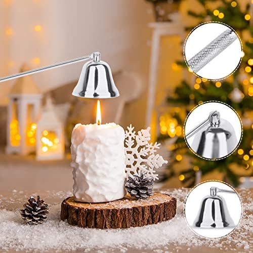 3-in-1 Candle Snuffer Set with Wick Trimmer and Dipper - Silver