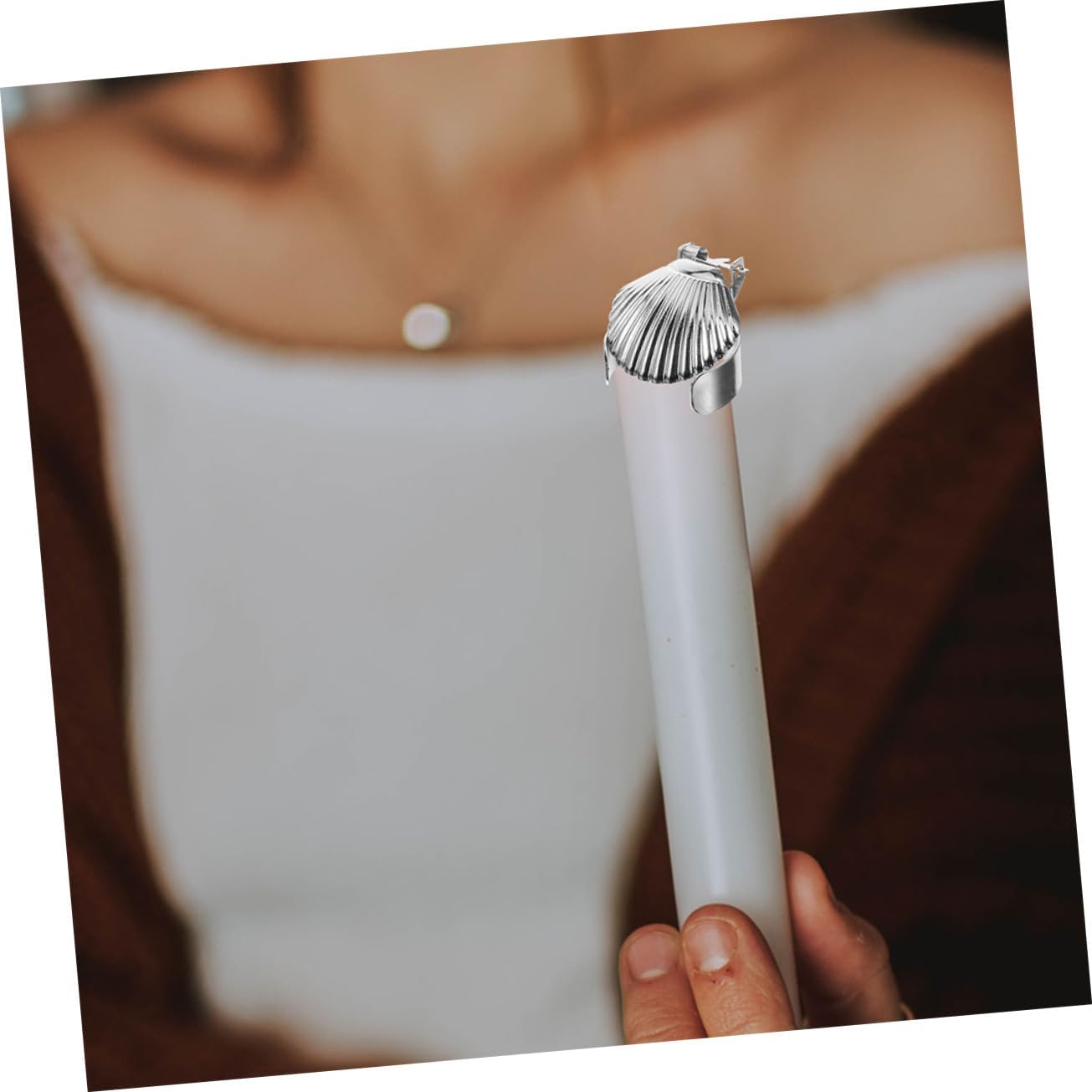 Metal Candle Snuffer Tool with Shell Shape for Flame Control
