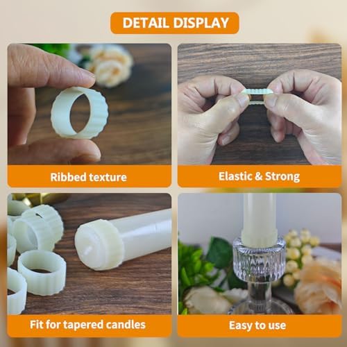 10 Pack Candle Rings for Taper Candles
