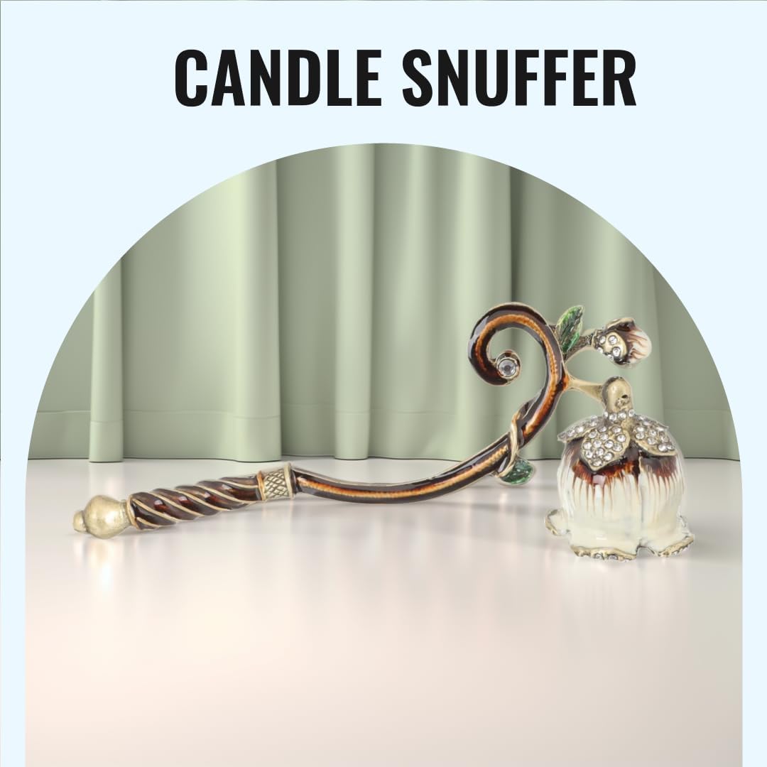Elegant Candle Snuffer with Long Handle and Hook Design