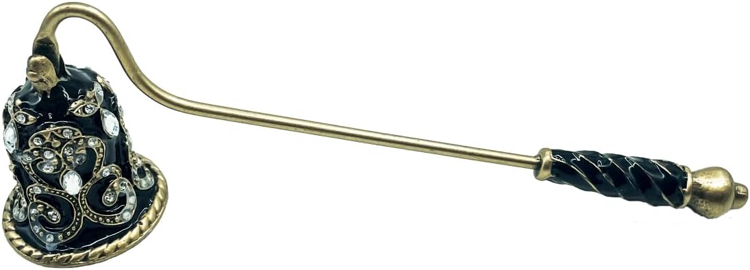 EPedic Candle Snuffer Metal Wick Extinguisher with Long Handle Black