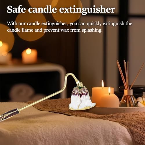 Purple Metal Candle Snuffer with Rotatable Handle