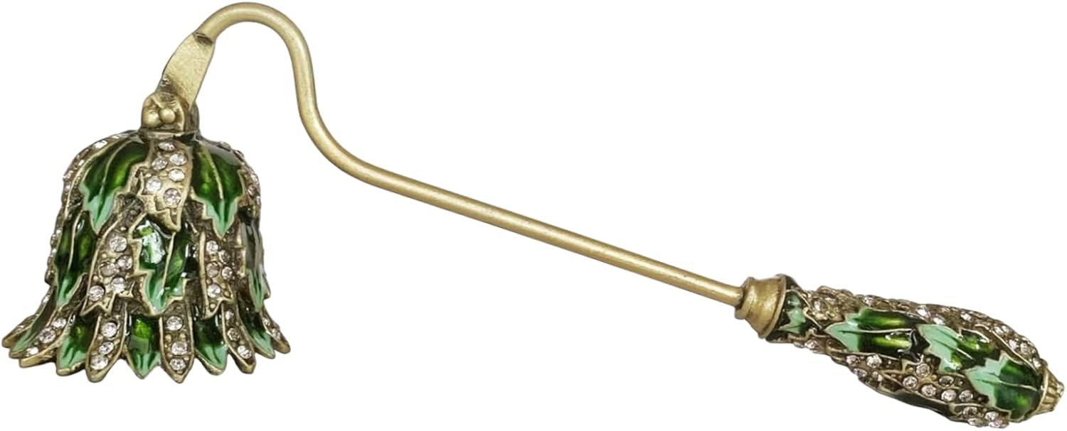 Elegant Candle Snuffer with Long Handle Green