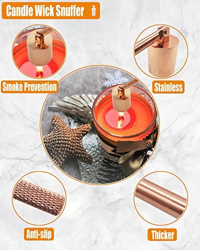 4 in 1 Candle Accessory Set with Storage Tray Rose Gold