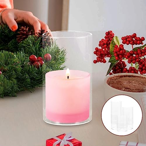 15PCS Clear Glass Candle Shade Holder Set