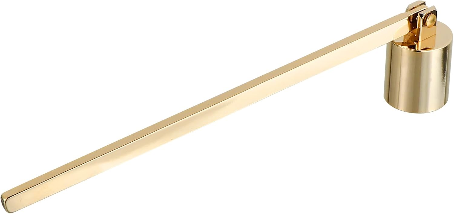 Zerodeko Candle Snuffer Golden Stainless Steel Wick Extinguisher with Long Handle
