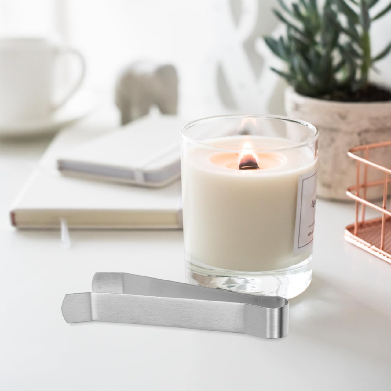 4PCS Metal Clip Candle Snuffer Stainless Steel Wick Extinguisher